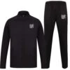 Sugar Ray’s Adult Slim Fit Knitted Tracksuit – Black