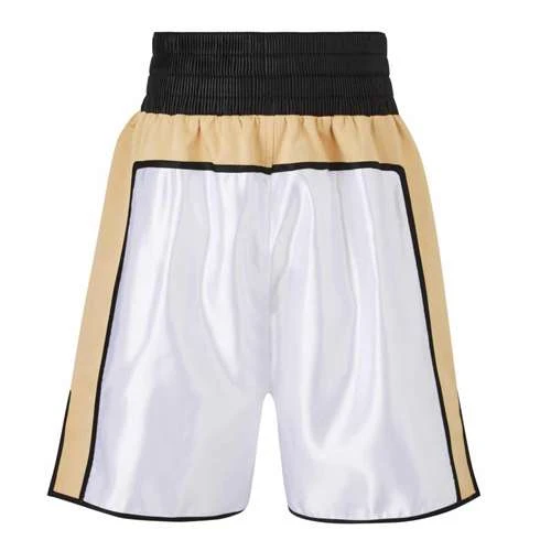 Anthony Joshua Gold, White & Black Boxing Shorts 1 Anthony Joshua Gold, White & Black Boxing Shorts