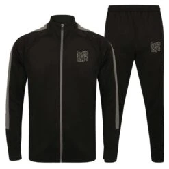 Sugar Rayβs Junior Slim Fit Knitted Tracksuit β Black/Grey
