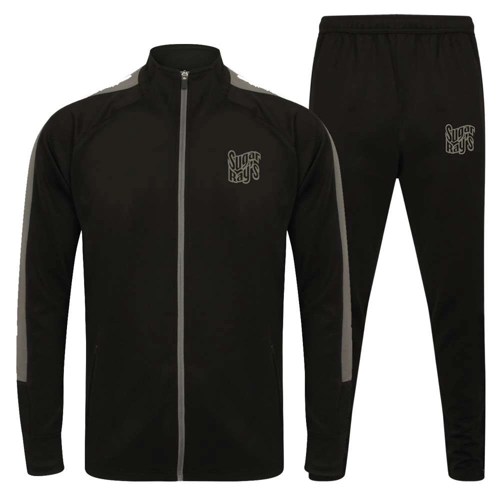Sugar Ray’s Junior Slim Fit Knitted Tracksuit – Black/Grey 1 Sugar Ray’s Junior Slim Fit Knitted Tracksuit – Black/Grey