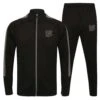 Sugar Ray’s Adult Slim Fit Knitted Tracksuit – Black/Grey