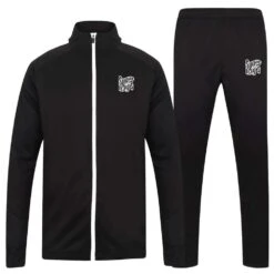 Sugar Ray’s Junior Slim Fit Knitted Tracksuit – Black/White
