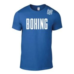 Sugar Rays BOXING Training T-Shirt – Blue/White [Junior And Adult]