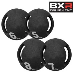BXR Medicine Ball With Handles Set Of 4 – [5kg, 6kg, 7kg, 8kg]