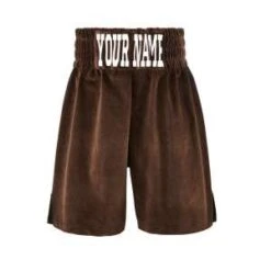 Velvet Brown Boxing Shorts – Your Name