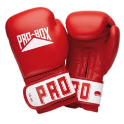 Pro-Box Club Essentials Leather Gloves – Red