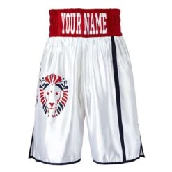 Custom Made England Short White Lion Design
