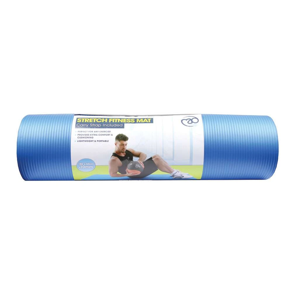 Fitness-Mad Stretch Fitness Mat 10mm – Grey Or Blue 4 Fitness-Mad Stretch Fitness Mat 10mm – Grey Or Blue - Image 4