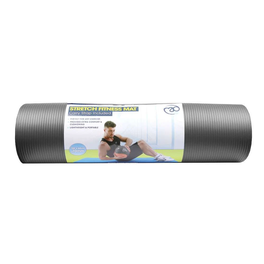 Fitness-Mad Stretch Fitness Mat 10mm – Grey Or Blue 5 Fitness-Mad Stretch Fitness Mat 10mm – Grey Or Blue - Image 5