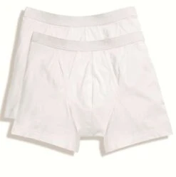 Fruit Of The Loom Classic Boxer Shorts 2 Pair Pack – White