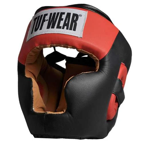 Tuf Wear Full Face Headguard With Chin – Black/Red 1 Tuf Wear Full Face Headguard With Chin – Black/Red