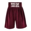 Velvet Maroon Boxing Shorts – Your Name