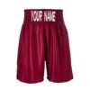 Custom Made Satin Maroon Boxing Shorts