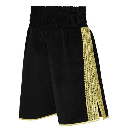 Mexican Velvet Black & Gold Boxing Short 1 Mexican Velvet Black & Gold Boxing Short