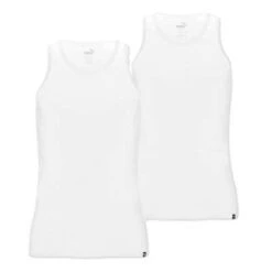 Puma Pack Of 2 Bodywear Tank Tops Vests – White