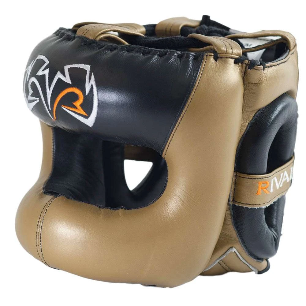Rival Guerrero RHGFS3 Facesaver Headgear – Gold/Black 1 Rival Guerrero RHGFS3 Facesaver Headgear – Gold/Black