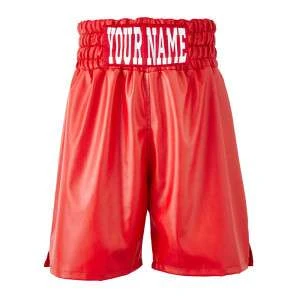 Leatherette Red Boxing Shorts 1 Leatherette Red Boxing Shorts