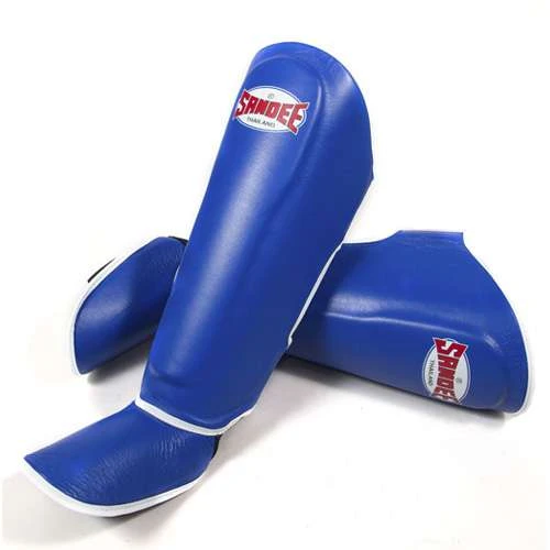 Sandee Authentic Leather Boot Shinguard – Blue/White 1 Sandee Authentic Leather Boot Shinguard – Blue/White
