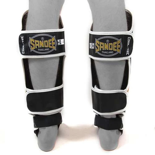 Sandee Cool-Tec Leather Boot Shinguard – Black/Gold/White 6 Sandee Cool-Tec Leather Boot Shinguard – Black/Gold/White - Image 6