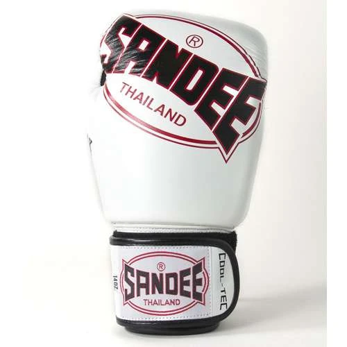 Sandee Cool-Tec Leather Sparring Glove – White/Black/Red 3 Sandee Cool-Tec Leather Sparring Glove – White/Black/Red - Image 3