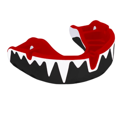 Opro Platinum Fangz Mouthguard – Black/White/Red 2 Opro Platinum Fangz Mouthguard – Black/White/Red - Image 2