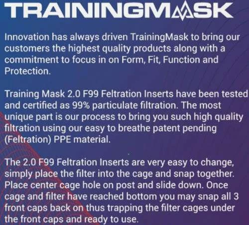Training Mask 2.0 Filter Inserts F99 2 Training Mask 2.0 Filter Inserts F99 - Image 2