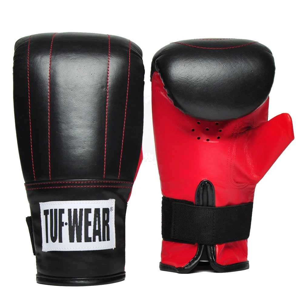 Tuf Wear Hide Leather Bag Gloves – Black/Red 1 Tuf Wear Hide Leather Bag Gloves – Black/Red