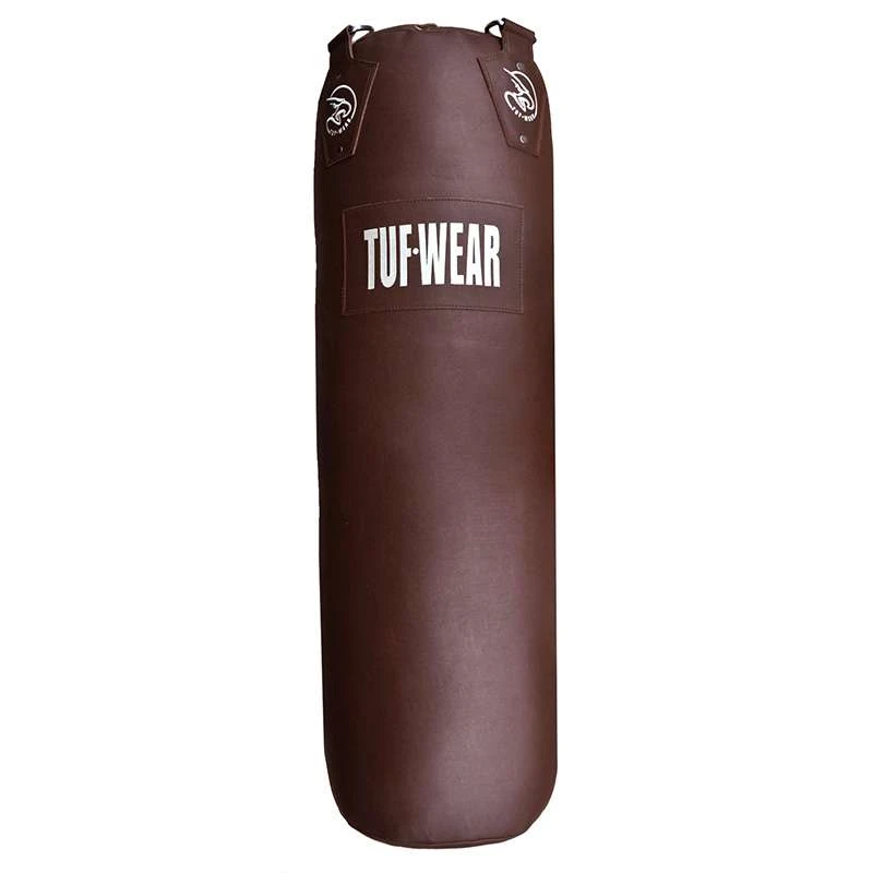 Tuf Wear Classic Brown Leather Look 4FT Punchbag 1 Tuf Wear Classic Brown Leather Look 4FT Punchbag