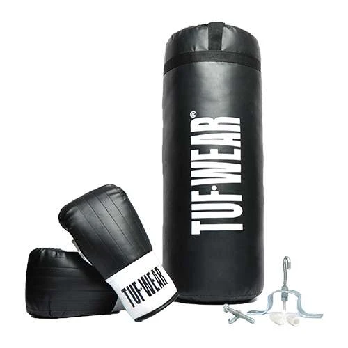 Tuf Wear Junior 2ft Punchbag Kit With Gloves – Black 1 Tuf Wear Junior 2ft Punchbag Kit With Gloves – Black