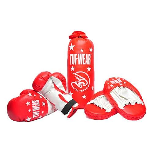 Tuf Wear Kids Junior Boxing Set – Red 1 Tuf Wear Kids Junior Boxing Set – Red