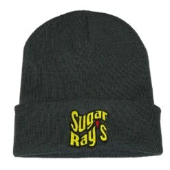 Sugar Ray’s Fold Over Boxing Wooly Hat/Beanie – Charcoal
