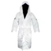 Cleto Reyes Satin Boxing Robe With Hood – White