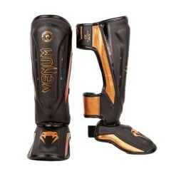 Venum Elite Evo Shinguards – Black/Bronze