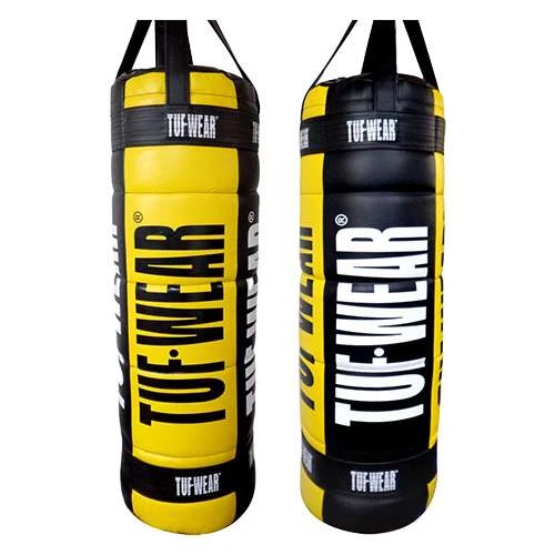 Tuf Wear Balboa 4FT Quilted Punchbag – Black/Yellow 1 Tuf Wear Balboa 4FT Quilted Punchbag – Black/Yellow