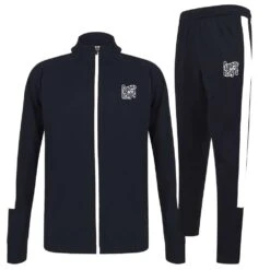 Sugar Ray’s Junior Slim Fit Knitted Tracksuit – Navy/White