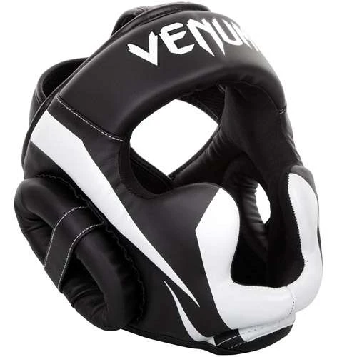 Venum Elite Cheek Headguard – Black/White 1 Venum Elite Cheek Headguard – Black/White
