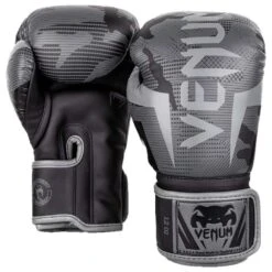 Venum Elite Boxing Gloves – Black/Dark Camo