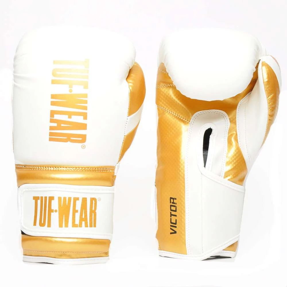 Tuf Wear Victor Training Glove – White/Gold 1 Tuf Wear Victor Training Glove – White/Gold