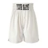 Leatherette White Boxing Shorts