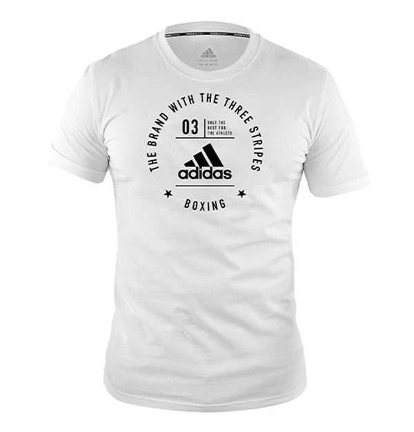 Adidas Boxing 3 Stripes T-Shirt – White 1 Adidas Boxing 3 Stripes T-Shirt – White