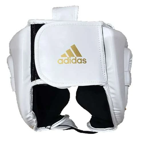 Adidas Speed Super Pro Training Head Guard – White/Gold 2 Adidas Speed Super Pro Training Head Guard – White/Gold - Image 2