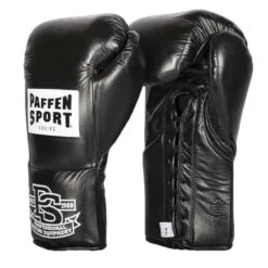 Paffen Sport Pro Mexican Lace Up Sparring Gloves – Black