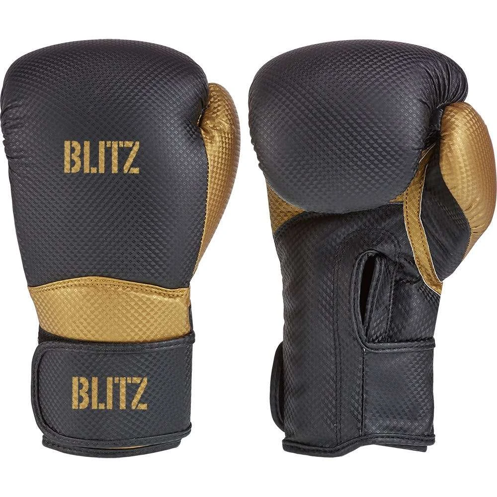 Blitz Centurion Boxing Gloves – Black/Gold 1 Blitz Centurion Boxing Gloves – Black/Gold