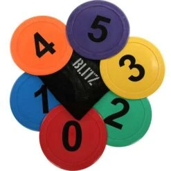 Blitz Sequencing Discs – 6 Multi-Coloured Rubber Discs
