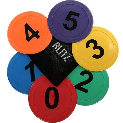 Blitz Sequencing Discs – 6 Multi-Coloured Rubber Discs 1 Blitz Sequencing Discs – 6 Multi-Coloured Rubber Discs