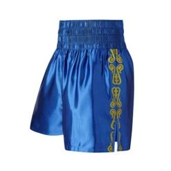 Custom Made GGG Style Satin Boxing Short – Blue