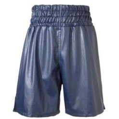 Leatherette Boxing Shorts – Blue