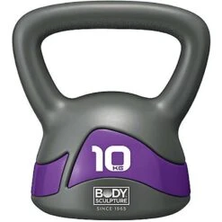 Body Sculpture 10kg Kettle Bell – Grey/Purple