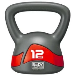 Body Sculpture 12kg Kettle Bell – Grey/Red