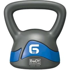 Body Sculpture 6kg Kettle Bell – Grey/Blue